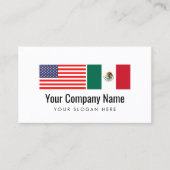 Vertaler Spaans Engels-Amerikaanse Mexicaanse vlag Visitekaartje (Voorkant)