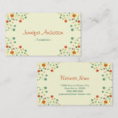 Vertaler - Stijlvol voor grafische Natuur Visitekaartje (Voorkant / Achterkant)