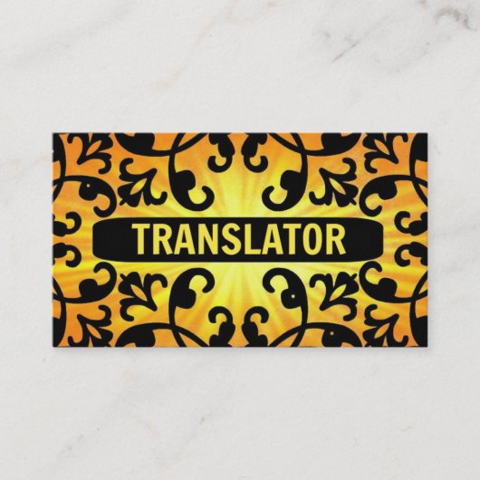 Vertaler Sunshine Damask Visitekaartje (Voorkant)