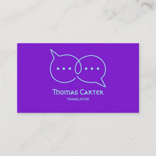 Vertaler Taal Docent Online Cursus Kaart Visitekaartje (Voorkant)