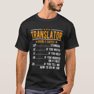 Vertaler uurtarieven t-shirt