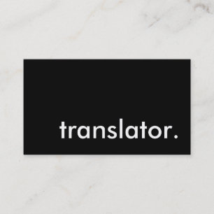 vertaler. visitekaartje