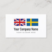 Vertaling Engels Zweeds vertaler Visitekaartje (Voorkant)