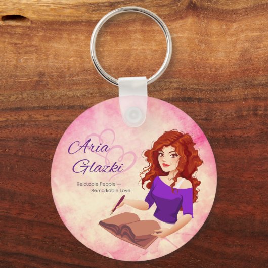 Vertast door Taralynn sleutelhanger (Achterkant)