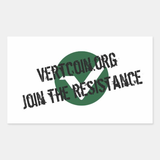 Vertcoin Resistance Sticker (Voorkant)