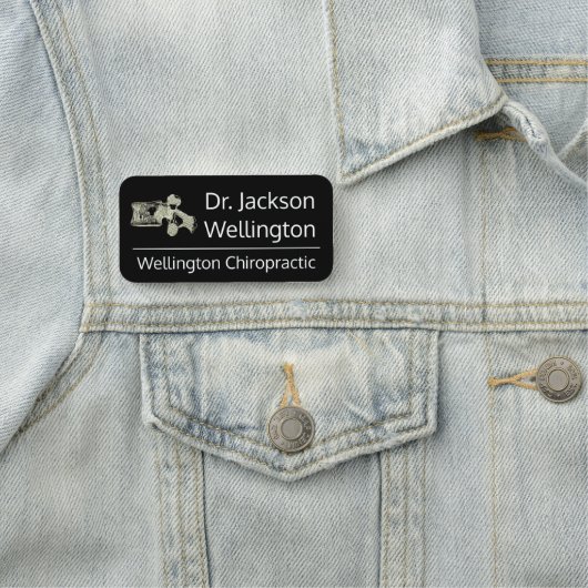 Vertebra Chiropractic Business in Black Naamplaatje (In situ)