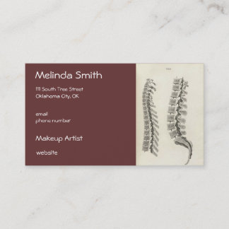 Vertebrae tekening visitekaartje
