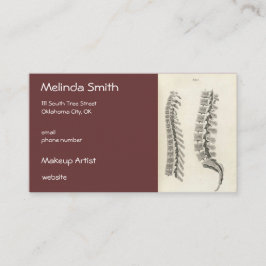 Vertebrae tekening visitekaartje