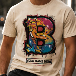 Vertegenwoordig je naam: aanpasbare graffiti lette t-shirt