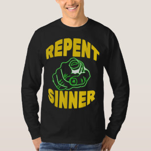 Vertegenwoordig Sinner - grappige Christelijke Jez T-shirt