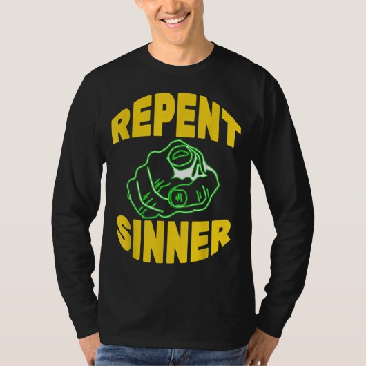 Vertegenwoordig Sinner - grappige Christelijke Jez T-shirt (Voorkant)