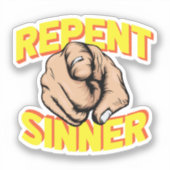 Vertegenwoordig Sinner Sticker (Voorkant)