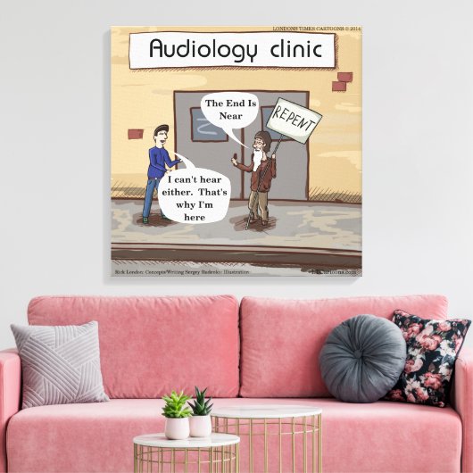 Vertegenwoordig voor de audiovisuele sector Funny  Canvas Afdruk (Insitu (Woonkamer))