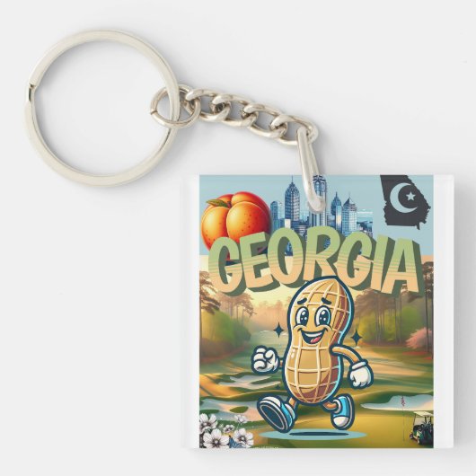 Vertegenwoordigen van uw staat sleutelhanger (voorkant)