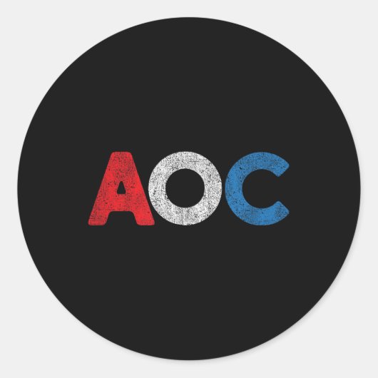 Vertegenwoordiger Alexandria Ocasio-cortez AOC Ronde Sticker (Voorkant)