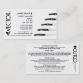 Vertegenwoordiger en beheer Visitekaartjes (Voorkant / Achterkant)