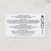 Vertegenwoordiger en beheer Visitekaartjes (Achterkant)