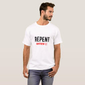 VERTEGENWOORDIGER Matthew 3:2 (T-shirt Mannen) T-shirt (Voorkant volledig)