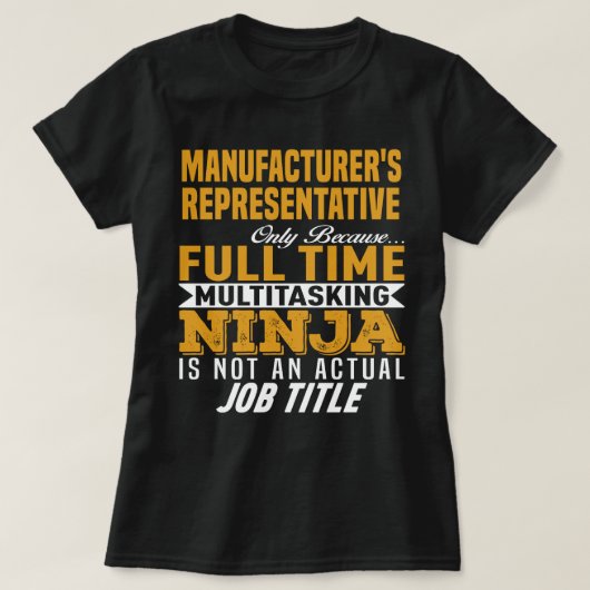 vertegenwoordiger van de fabrikant t-shirt (Design voorkant)