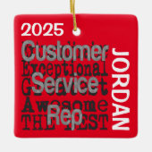 Vertegenwoordiger van klantenservice keramisch ornament (Voorkant)