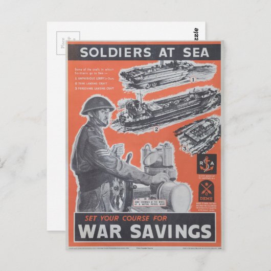 Vertegenwoordiging van Brits poster in oorlogstijd Briefkaart (Voorkant / Achterkant)