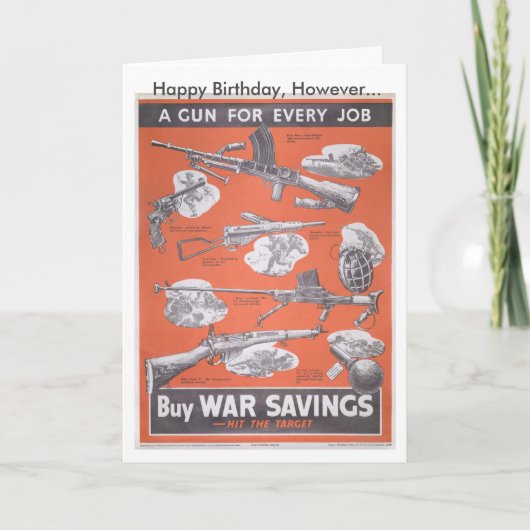 Vertegenwoordiging van Brits poster in oorlogstijd Kaart (Voorkant)