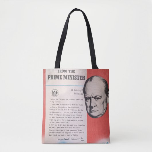 Vertegenwoordiging van Brits poster in oorlogstijd Tote Bag (Voorkant)