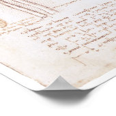 Vertegenwoordiging van de Hand, Leonardo da Vinci Poster (Hoek)