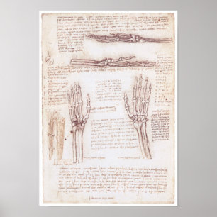Vertegenwoordiging van de Hand, Leonardo da Vinci Poster