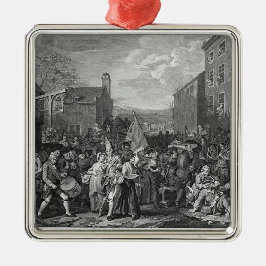 Vertegenwoordiging van de mars van de Garde Metalen Ornament (Voorkant)