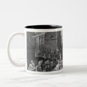 Vertegenwoordiging van de mars van de Garde Tweekleurige Koffiemok (Links)