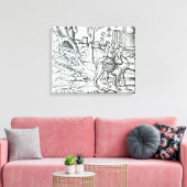 Vertegenwoordiging van de Plague, 1572 Canvas Afdruk (Insitu (Woonkamer))
