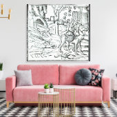 Vertegenwoordiging van de Plague, 1572 Canvas Afdruk (Insitu (Woonkamer))