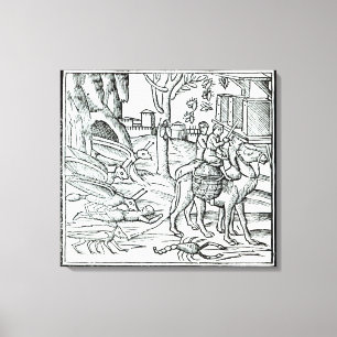Vertegenwoordiging van de Plague, 1572 Canvas Afdruk