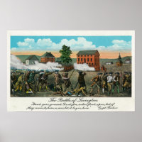 Vertegenwoordiging van de strijd van Lexington
