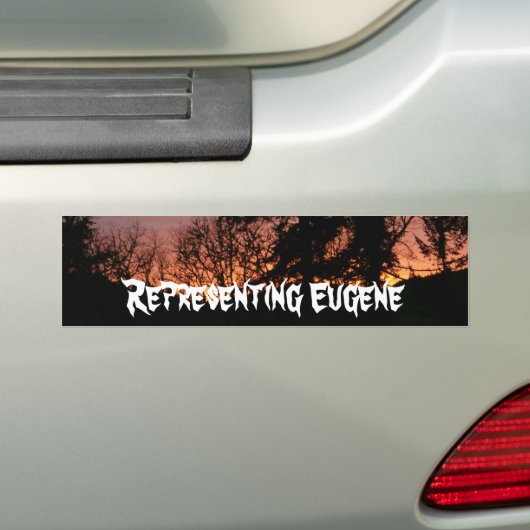 Vertegenwoordiging van Eugene Bumpersticker (Op auto)
