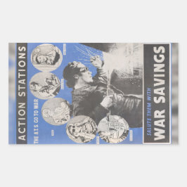 Vertegenwoordiging van het Britse poster van oorlo Rechthoekige Sticker