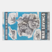 Vertegenwoordiging van het Britse poster van oorlo Rechthoekige Sticker (Voorkant)