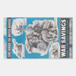 Vertegenwoordiging van het Britse poster van oorlo Rechthoekige Sticker