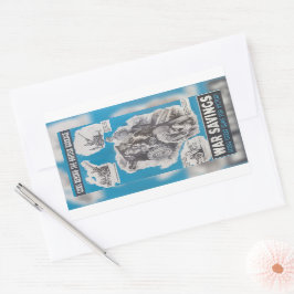 Vertegenwoordiging van het Britse poster van oorlo Rechthoekige Sticker