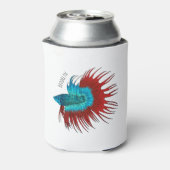 Vertekening van de cartoon van de kroonstaart bett blikjeskoeler (Blikje Achterkant)