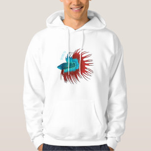 Vertekening van de cartoon van de kroonstaart bett hoodie