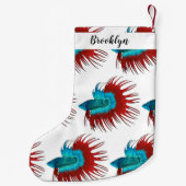 Vertekening van de cartoon van de kroonstaart bett kleine kerstsok (Achterkant)