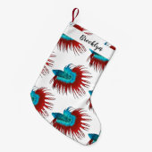 Vertekening van de cartoon van de kroonstaart bett kleine kerstsok (Voorkant (Hangend))