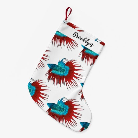 Vertekening van de cartoon van de kroonstaart bett kleine kerstsok (Voorkant (Hangend))