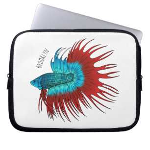 Vertekening van de cartoon van de kroonstaart bett laptop sleeve