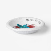 Vertekening van de cartoon van de kroonstaart bett papieren kommen (Gebogen)