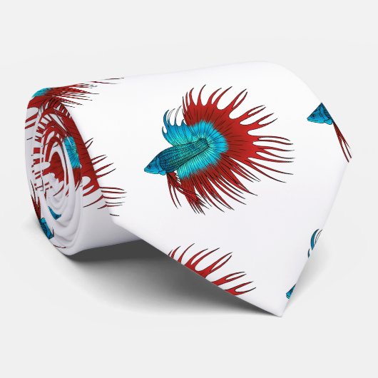 Vertekening van de cartoon van de kroonstaart bett stropdas (Opgerold)