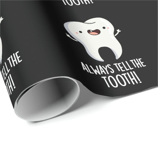 Vertel altijd het tand grappige gebitsgebaar donke cadeaupapier (Rol Hoek)