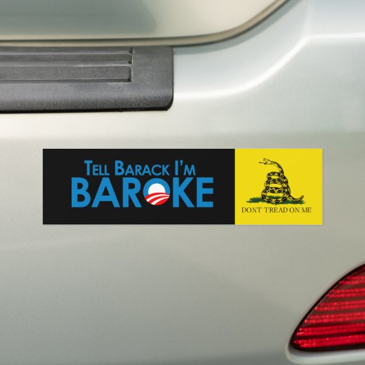 Vertel Barack Im Baroke Bumpersticker (Op auto)